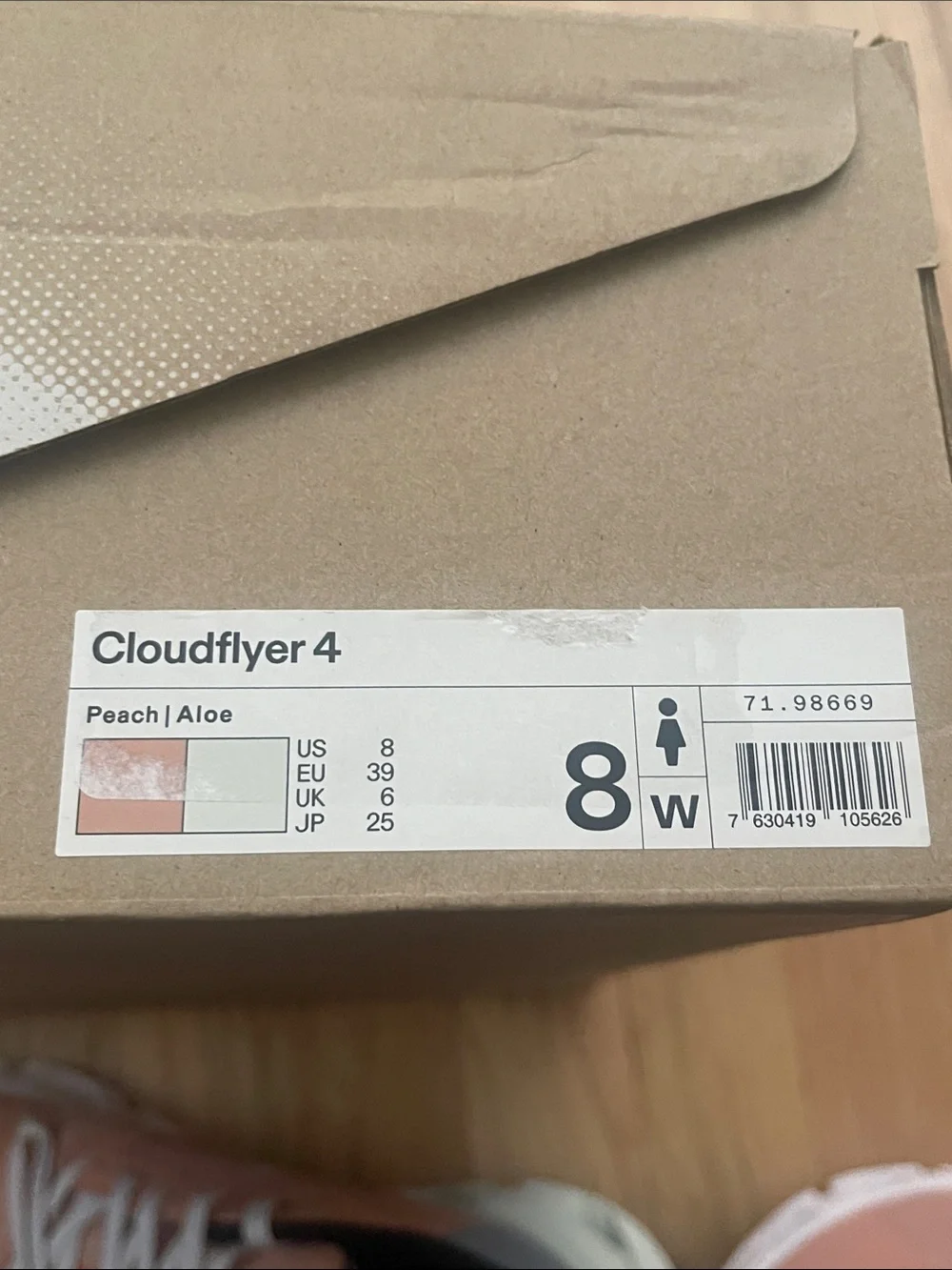 On Running Women's Cloudflyer 4 Peach and Aloe Running Shoes